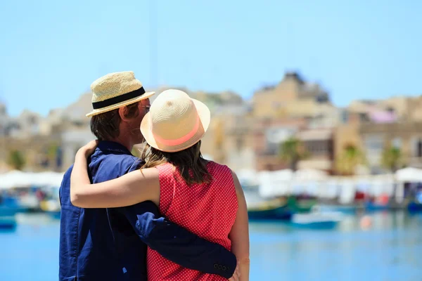 Happy young loving couple in Malta, Europe — Stock Photo, Image