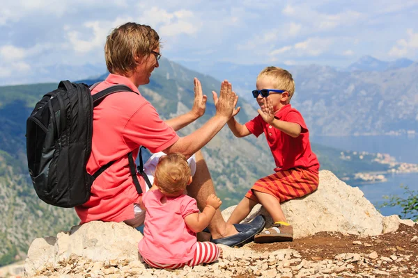 Family having fun on vacation in mountains — Stock Photo, Image