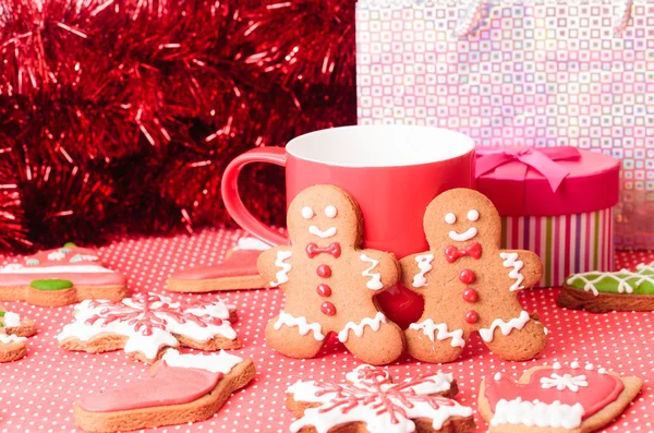 Noel ev yapımı gingerbread çerezleri, tatil kavramı — Stok fotoğraf
