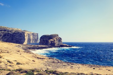 Gozo Adası Malta doğal dağlar
