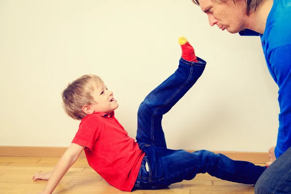 Father and son conflict, problems in family — Stock Photo, Image