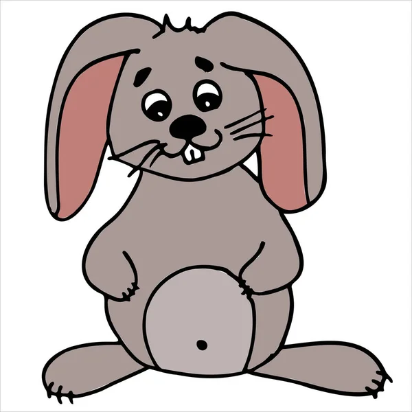 Cute and spotted rabbit, hare. Vector — Stock Vector