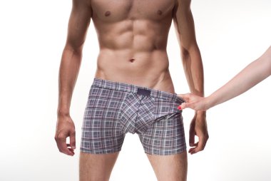 Sağ el için bir kadın erkek boksörler sıyırma