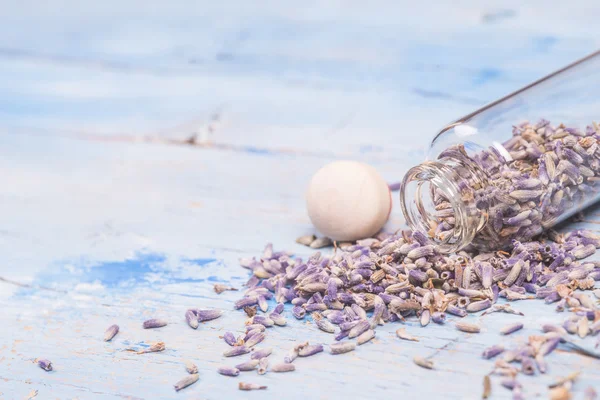 Lavender on wooden background — Stock Photo, Image