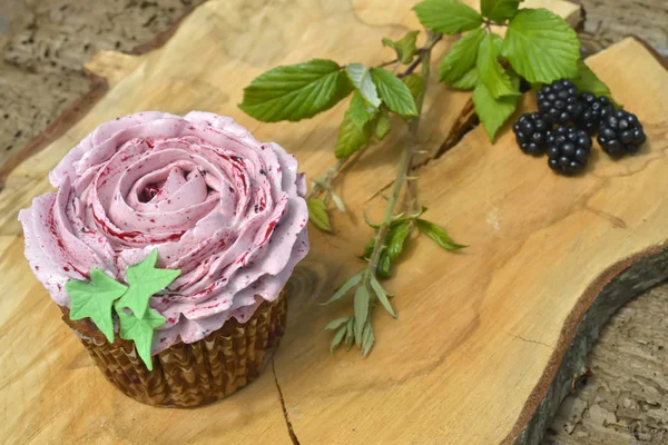 Organik ürünlerle yapılan cupcakes — Stok fotoğraf