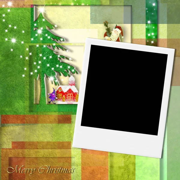 Merry Christmas Santa fotoram — Stockfoto