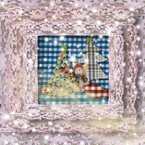 Ročník vánoční přání — Stock fotografie