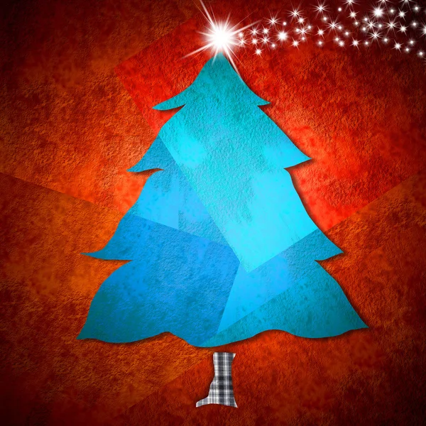 Christmas tree greeting background — Stock Photo, Image