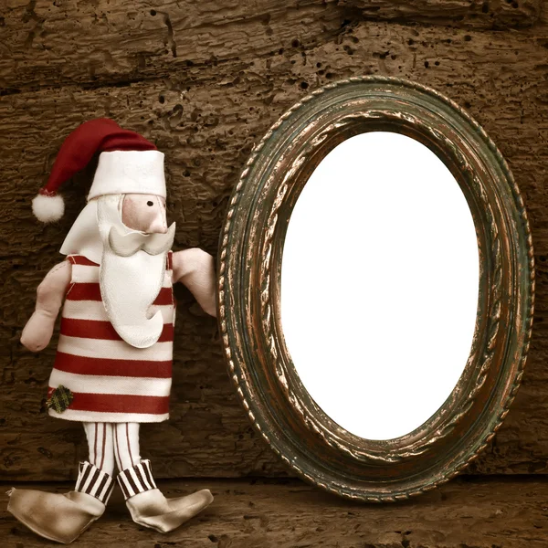 Weihnachten Weihnachtsmann leeren Fotorahmen — Stockfoto
