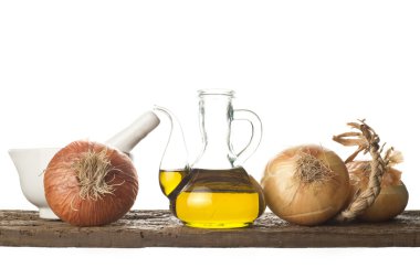 Zeytinyağı, soğan ve harç