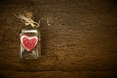 Sevgililer günü kartı, rustik arka plan