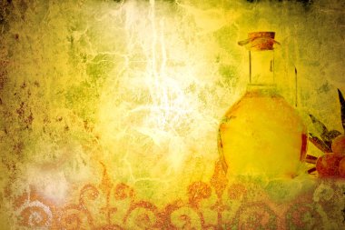 Olive oil old background clipart