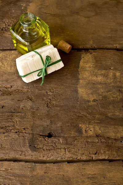 Bars of soap olive oil — Stock Photo, Image