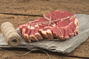 Raw t-bone steak  clipart