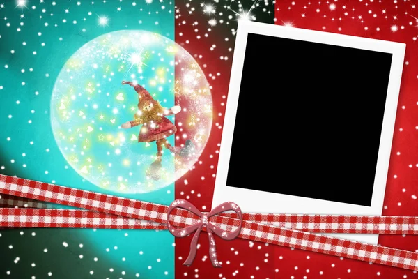 Christmas Santa instant photo frame — Stock Photo, Image