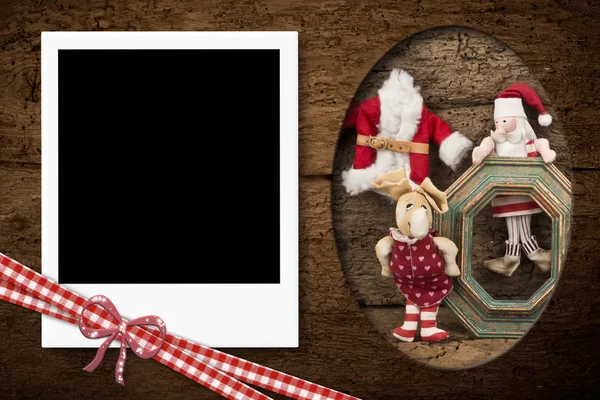 Instant Fotorahmen Weihnachtskarte — Stockfoto