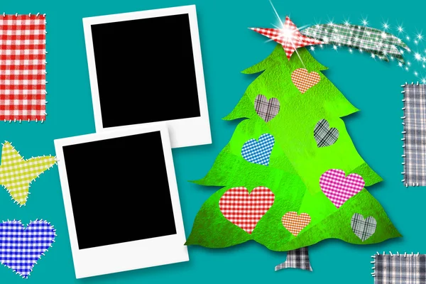 Vánoční přání s dvěma snímky — Stock fotografie
