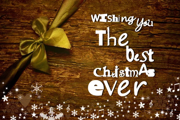 Merry Christmas wish message postcard — Stock Photo, Image