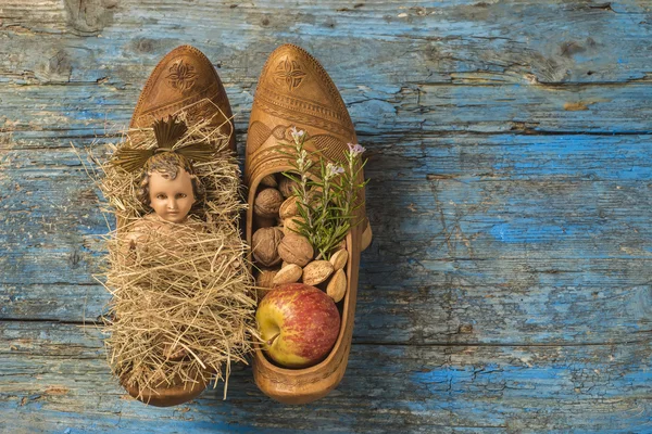 Kerstmis achtergrond Baby Jezus — Stockfoto