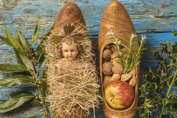 Postal de Navidad de Niño Jesús — Foto de Stock