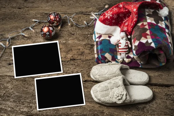 Weihnachten Fotorahmen, Urlaub zum Ausruhen — Stockfoto