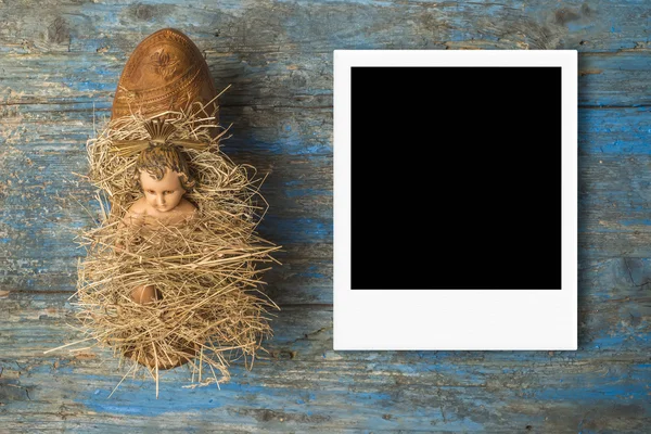 Estatuilla antigua del Niño Jesús — Foto de Stock