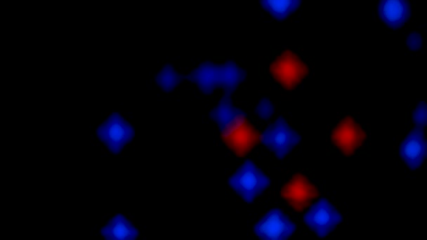 Astratto Sfocato Lampeggiante Forme Leggere Che Rimbalzano Una Parete Nera — Video Stock