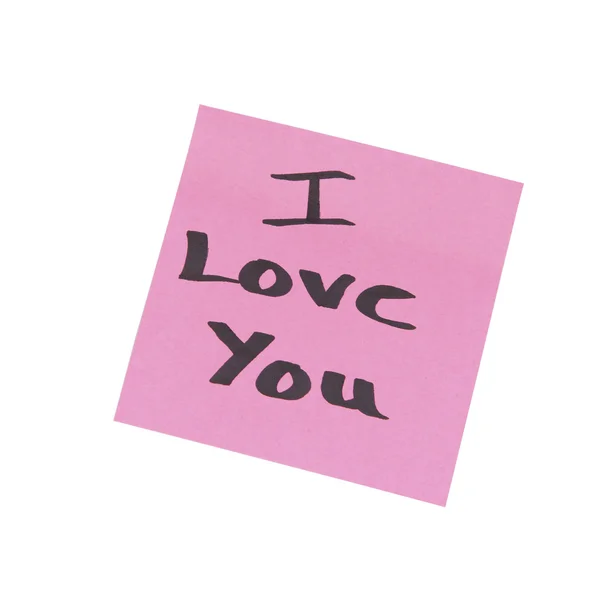 I love you note-it stiker — стоковое фото
