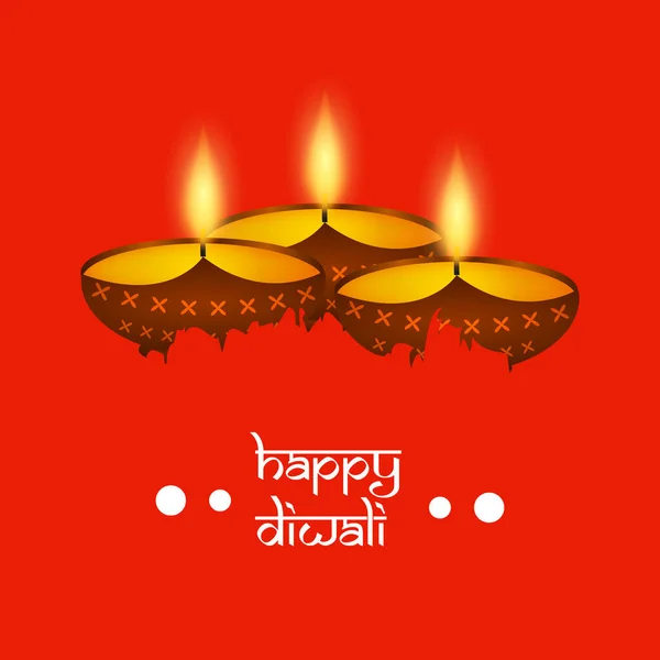 Illustration Inslag Hindu Festival Diwali Bakgrund — Stock vektor