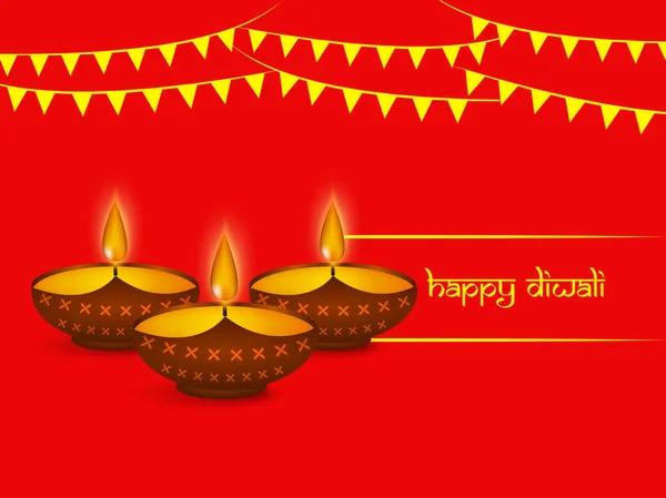Illustratie Van Elementen Van Hindoe Festival Diwali Achtergrond — Stockvector
