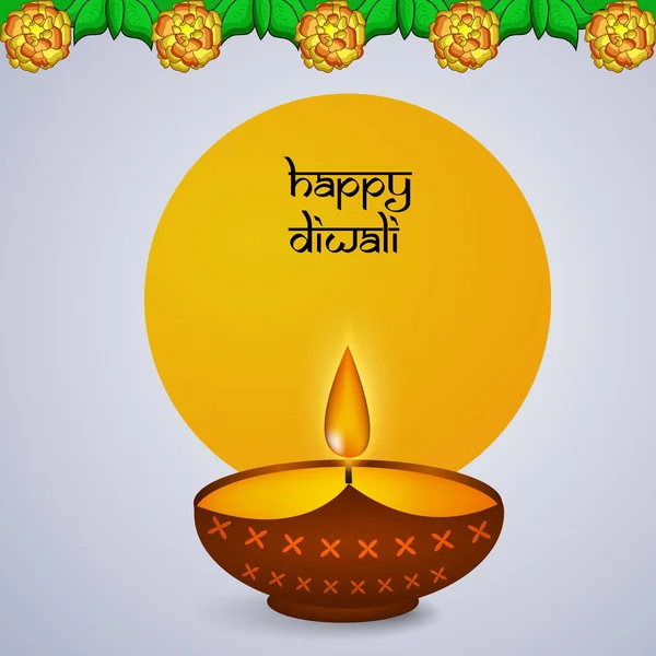 Illustration Elements Hindu Festival Diwali Background — Stock Vector