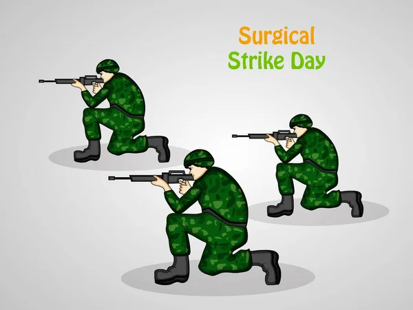 Printillustration Background Surgical Strike Day India — Stock Vector