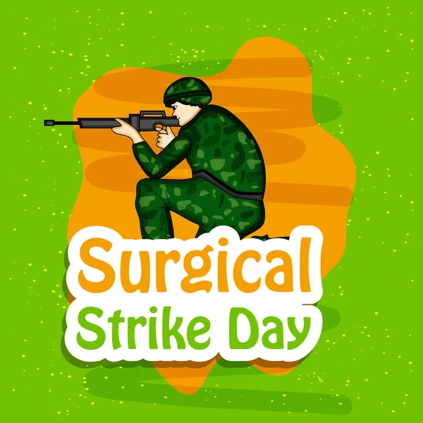 Printillustration Background Surgical Strike Day India — Stock Vector