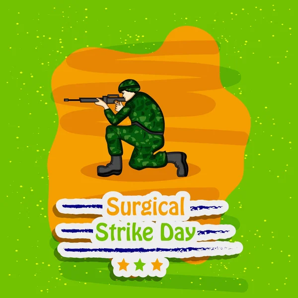 Printillustration Background Surgical Strike Day India — Stock Vector