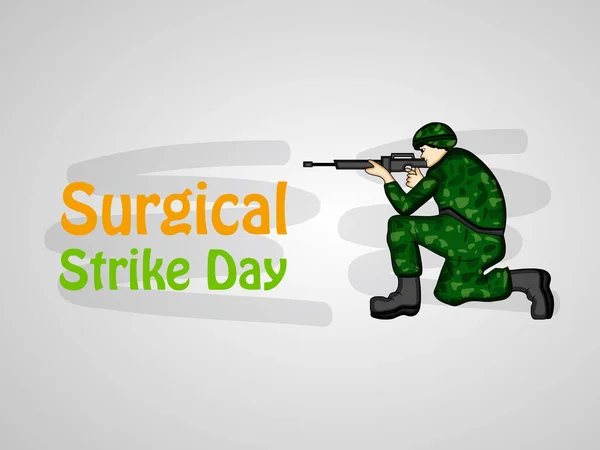 Printillustration Background Surgical Strike Day India — Stock Vector