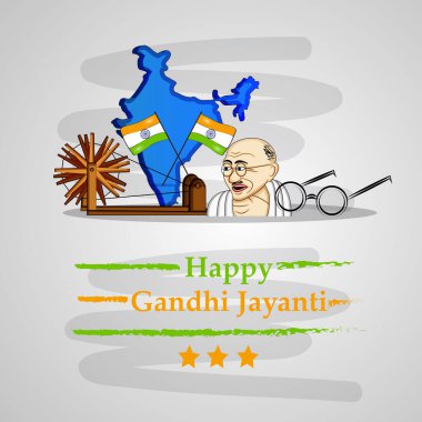 Gandhi Jayanti Arkaplanı elementlerinin gösterimi