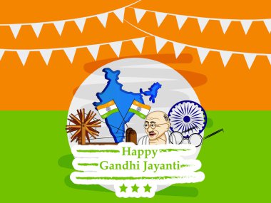 Gandhi Jayanti Arkaplanı elementlerinin gösterimi