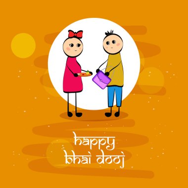 Hindu Festivali 'nin unsurlarının gösterimi Bhai Dooj Arka planı