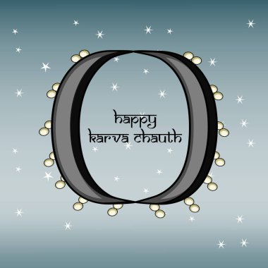 Hindu Festivali elementlerinin çizimi Karva Chauth arkaplan