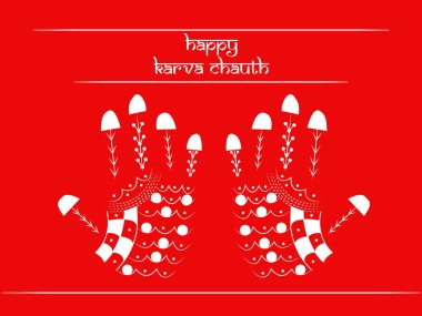 Hindu Festivali elementlerinin çizimi Karva Chauth arkaplan