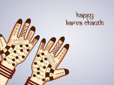 Hindu Festivali elementlerinin çizimi Karva Chauth arkaplan