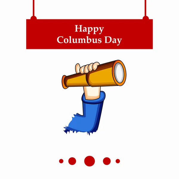 Ilustración Los Elementos Columbus Day Background — Vector de stock