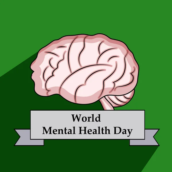 illustration of elements of World Mental Health Day Background