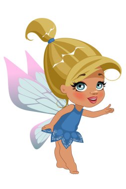 Beyaz bir arka plan üzerinde izole bir güzel peri