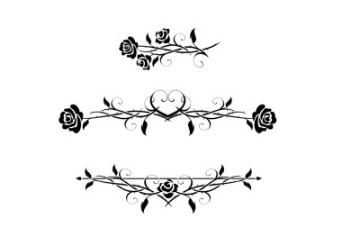 vintage elemanları ile gül çiçek