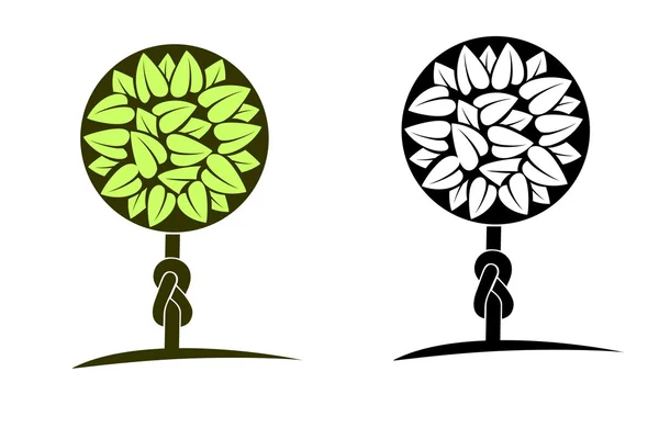 Πράσινο δέντρο με φύλλα — Διανυσματικό Αρχείο