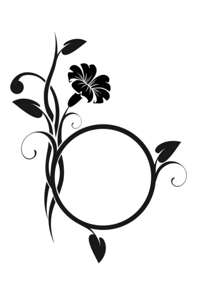 Ringen met bloemen decor — Stockvector