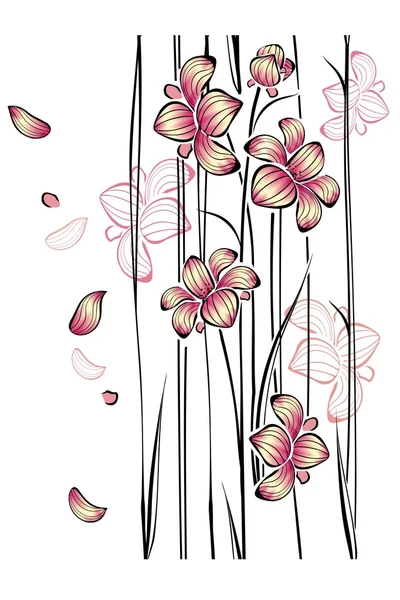 Bloemen met vintage elementen vector Stockvector