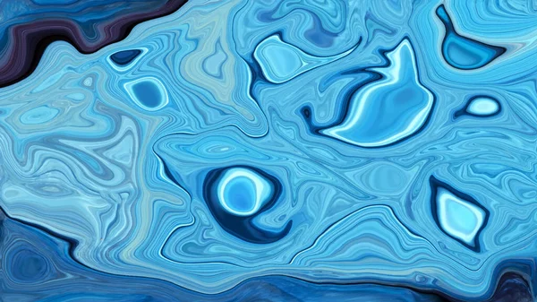 Blauwe zee vloeistof marmer abstracte vloeistof textuur vector — Stockvector