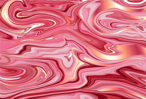Roter Oder Kastanienbrauner Flüssiger Marmor Hintergrund Fluid Art Muster Eignet — Stockvektor